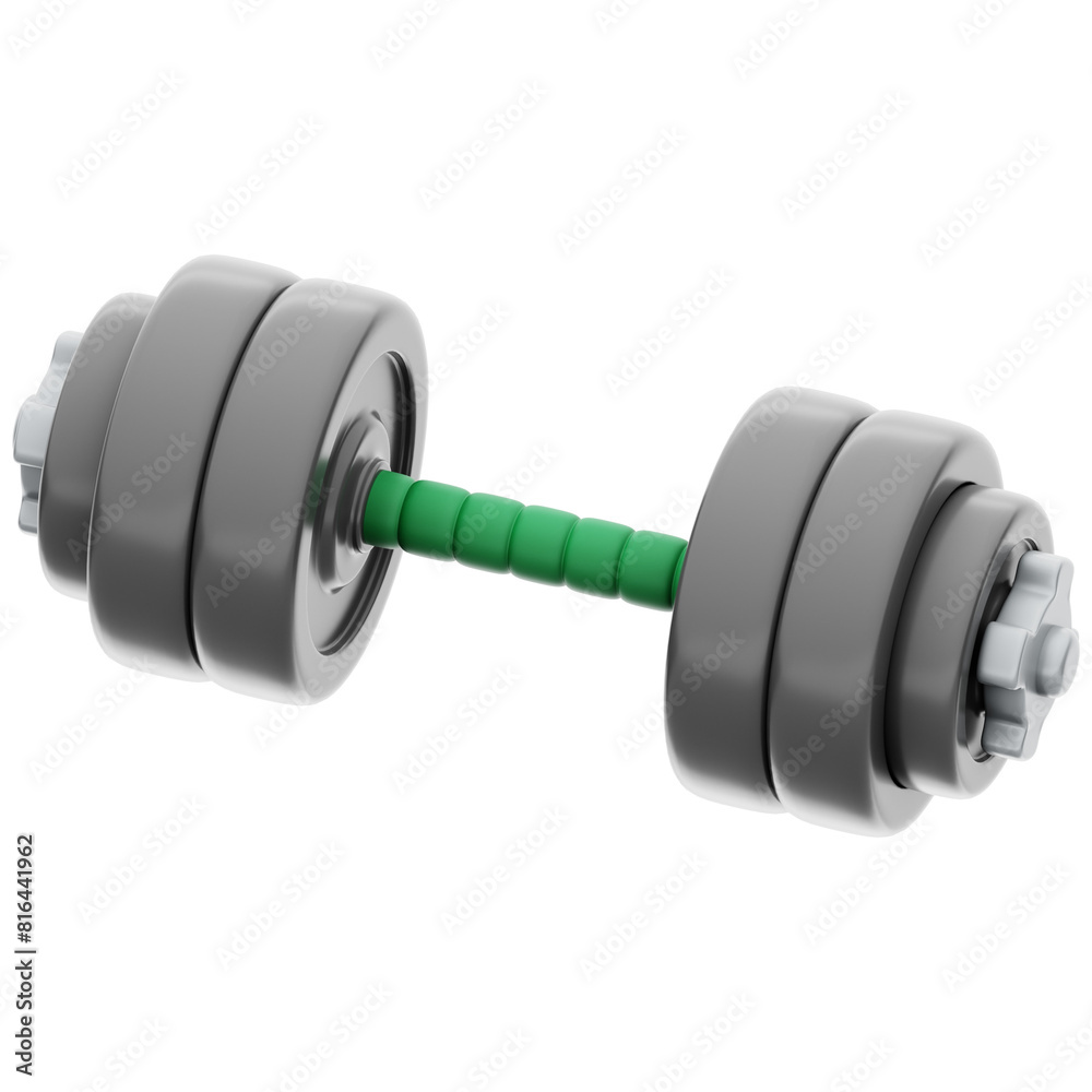 Dumbbell 3D Rendering Icon Isolated Transparent Background Dumbbell 3D Rendering Icon Isolated Transparent Background