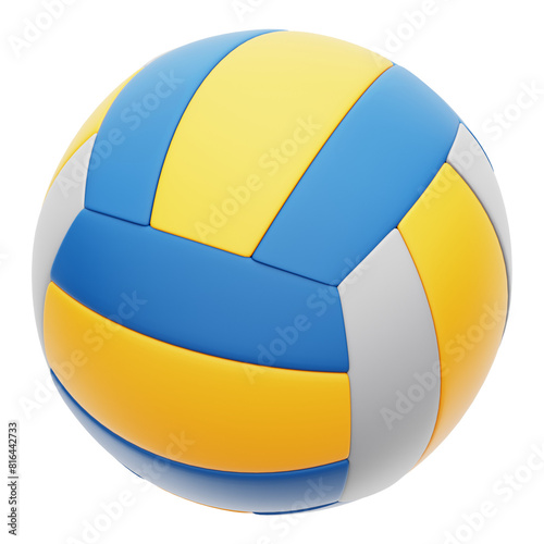 Volleyball 3D Rendering Icon Isolated Transparent Background
