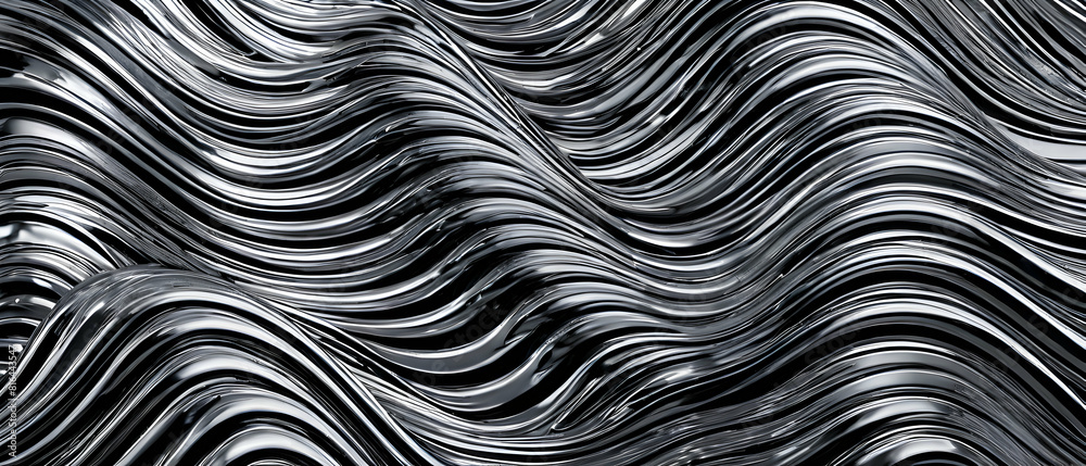 Abstract Chrome Waves Background Abstract Chrome Waves Background