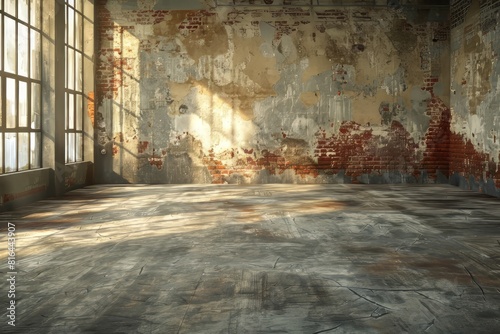 Empty Grunge Concrete Abandon Room