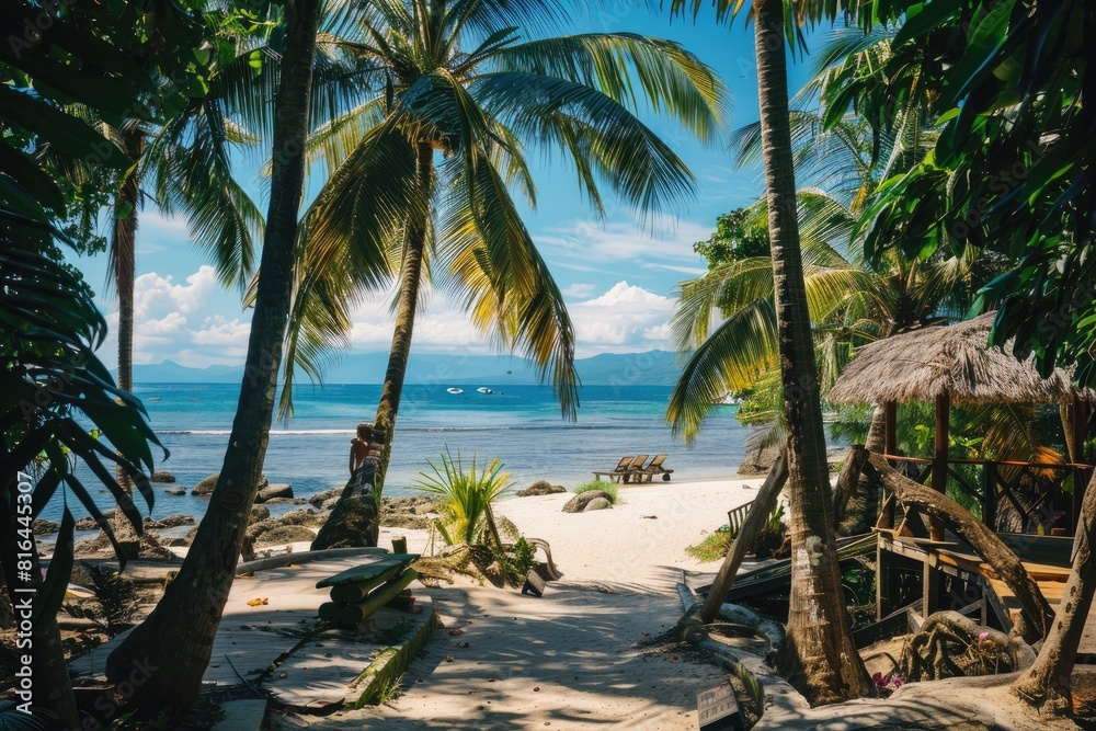 Obraz premium Summer beach vacations and tropical destinations.