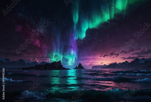 aurora over the sea