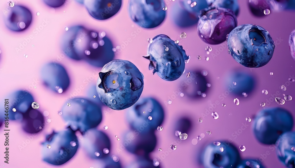 blueberries on a pink background blueberries on a pink background