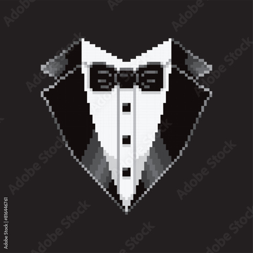 Tuxedo suit, pixel art clothing