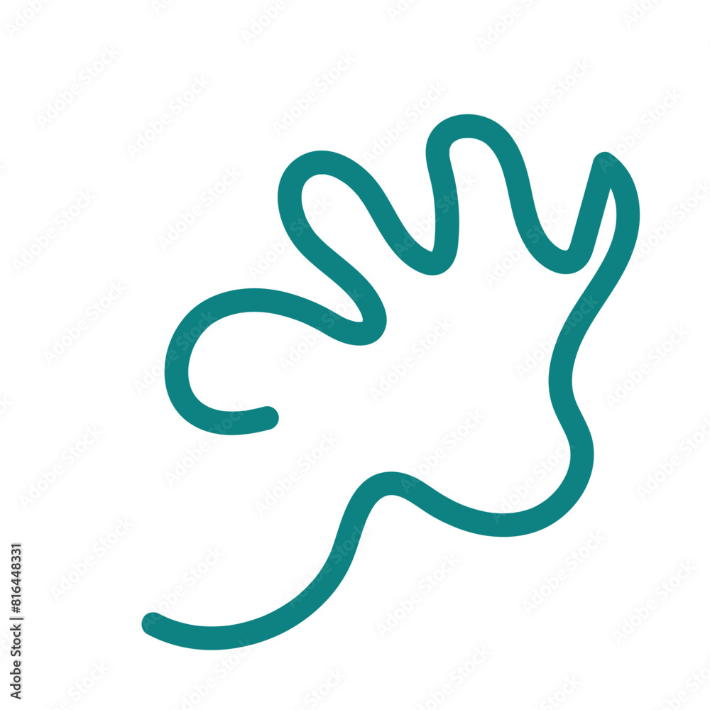 Green abstract shape line decor Green abstract shape line decor