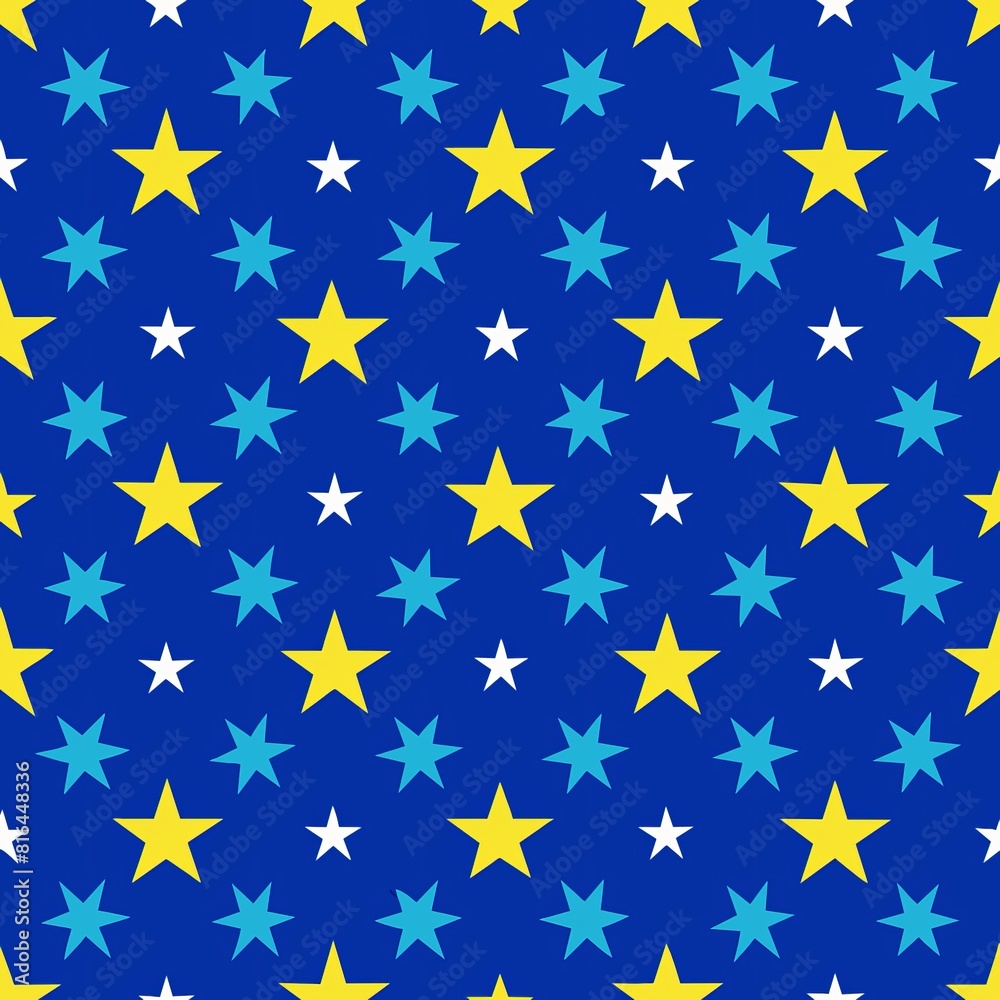 Seamless pattern of the Big Dipper and Little Dipper intertwined in the night sky, Generative AI Seamless pattern of the Big Dipper and Little Dipper intertwined in the night sky, Generative AI