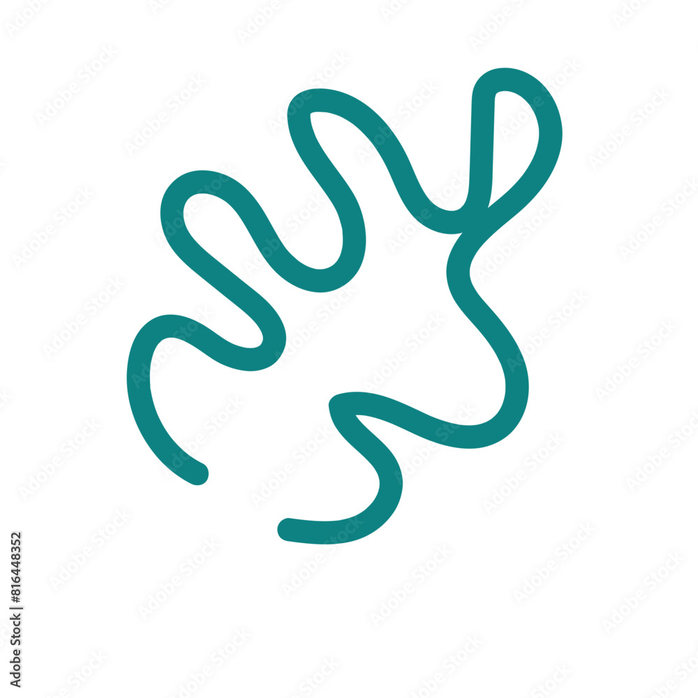 Green abstract shape line decor Green abstract shape line decor