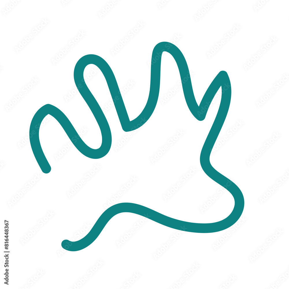 Green abstract shape line decor Green abstract shape line decor