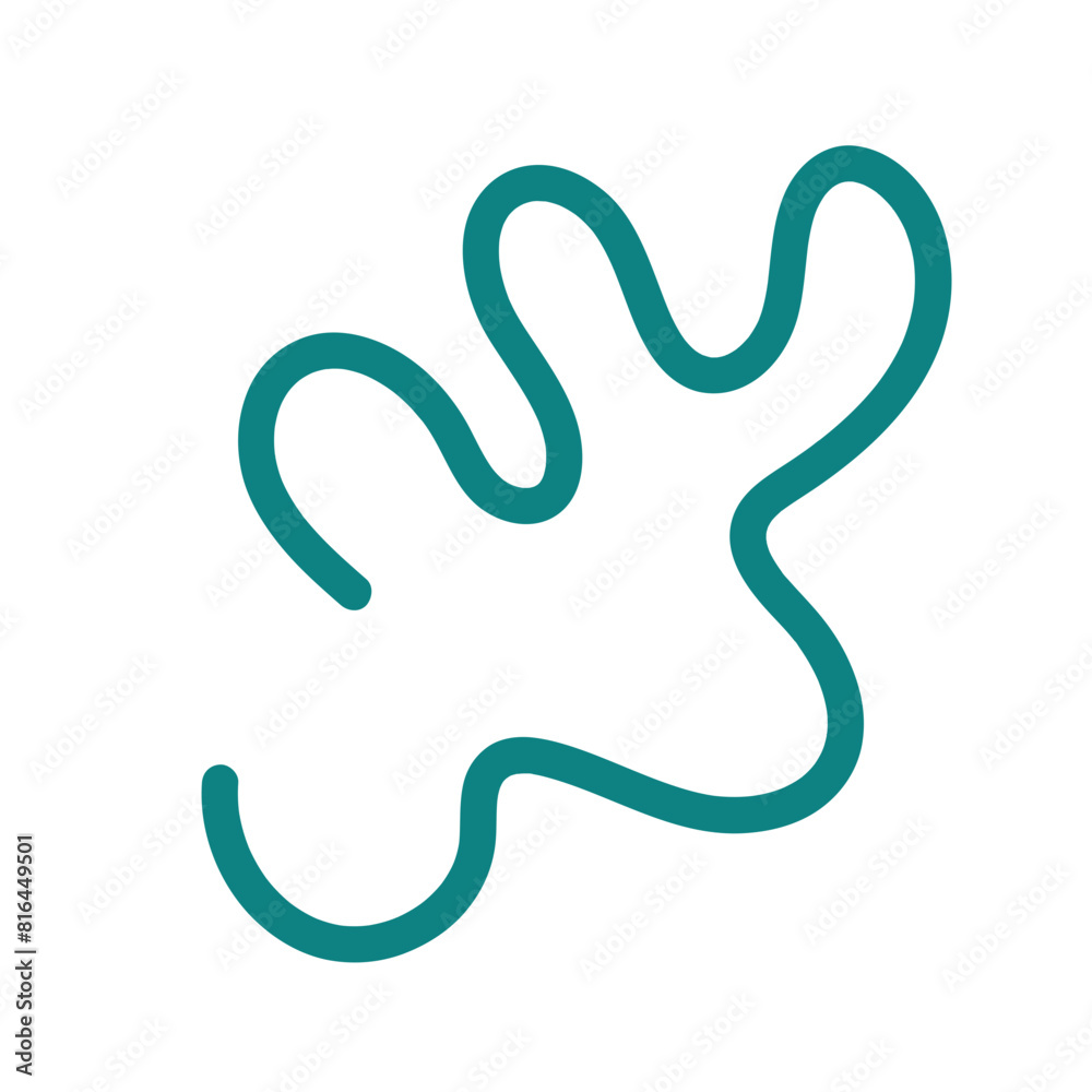 Green abstract shape line decor Green abstract shape line decor