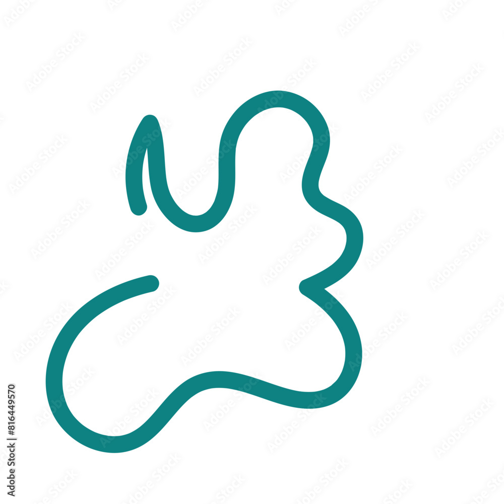 Green abstract shape line decor Green abstract shape line decor