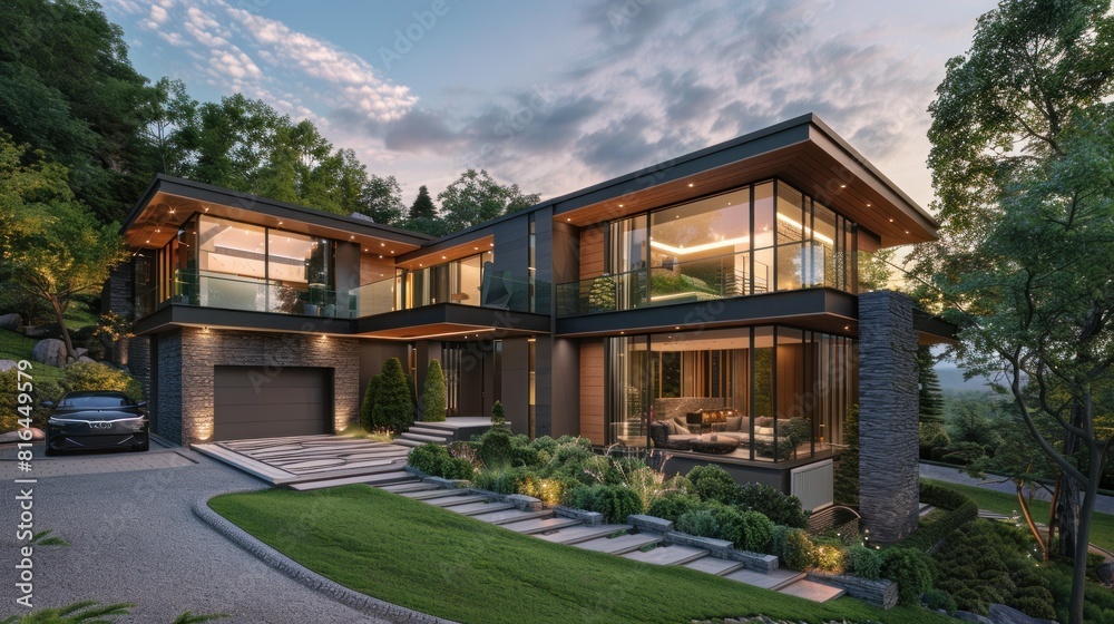 Fototapeta premium modern house. residential area