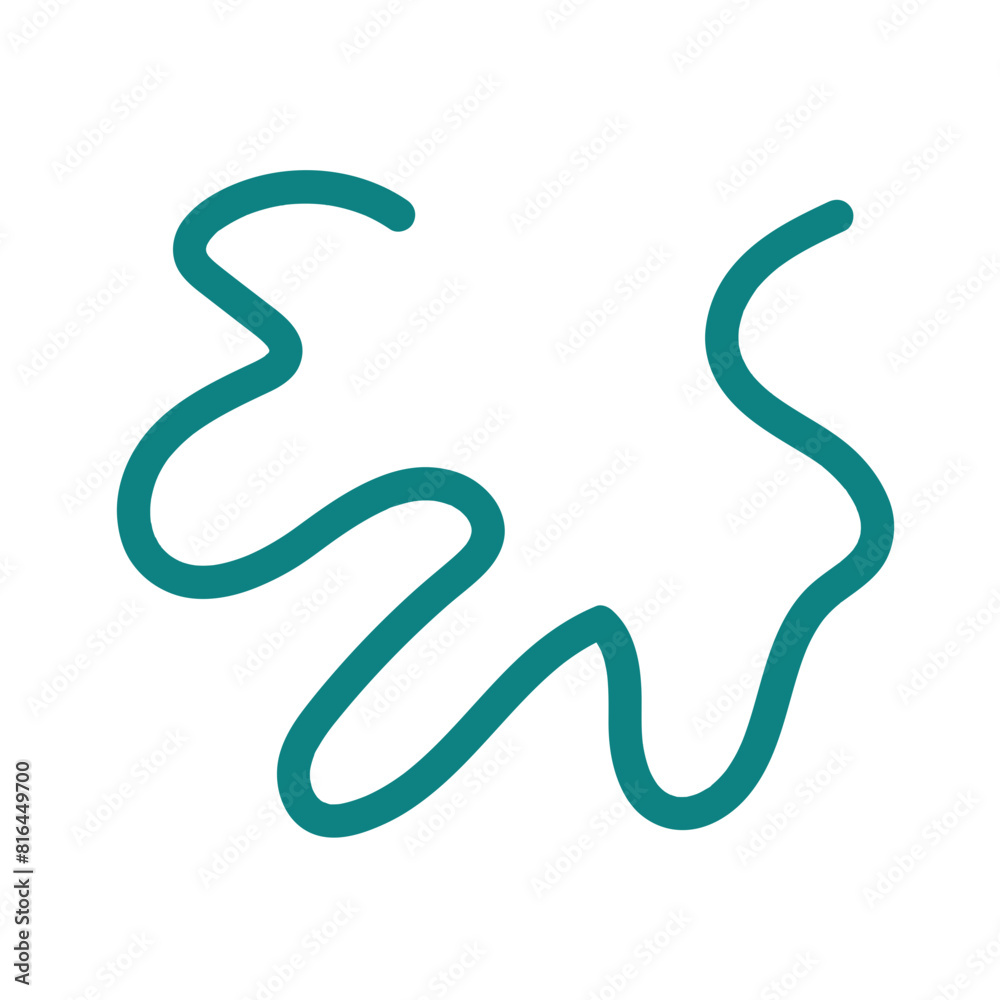 Green abstract shape line decor Green abstract shape line decor