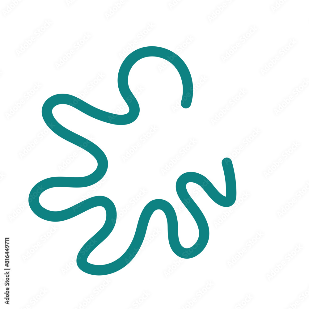 Green abstract shape line decor Green abstract shape line decor