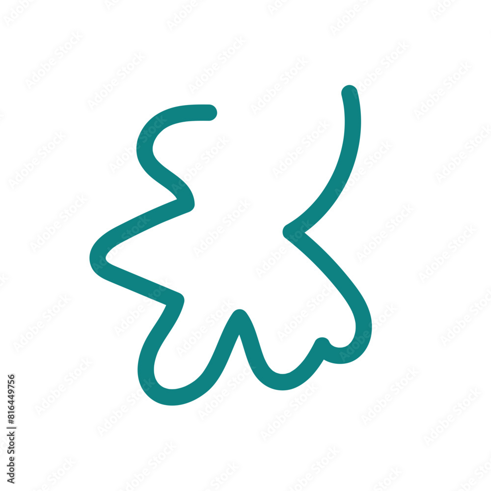 Green abstract shape line decor Green abstract shape line decor