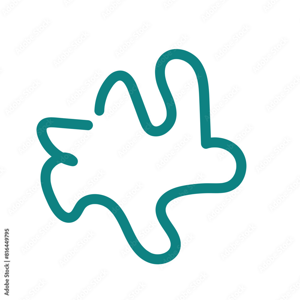 Green abstract shape line decor Green abstract shape line decor