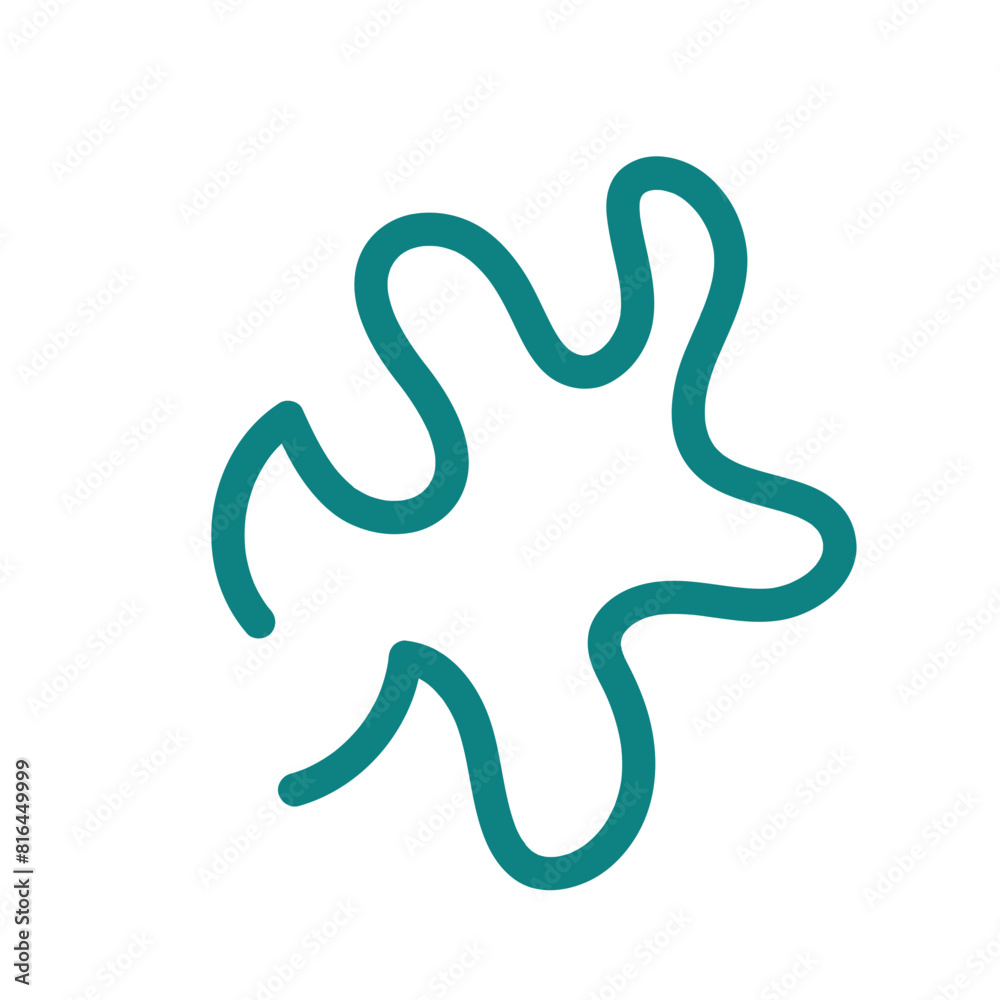 Green abstract shape line decor Green abstract shape line decor
