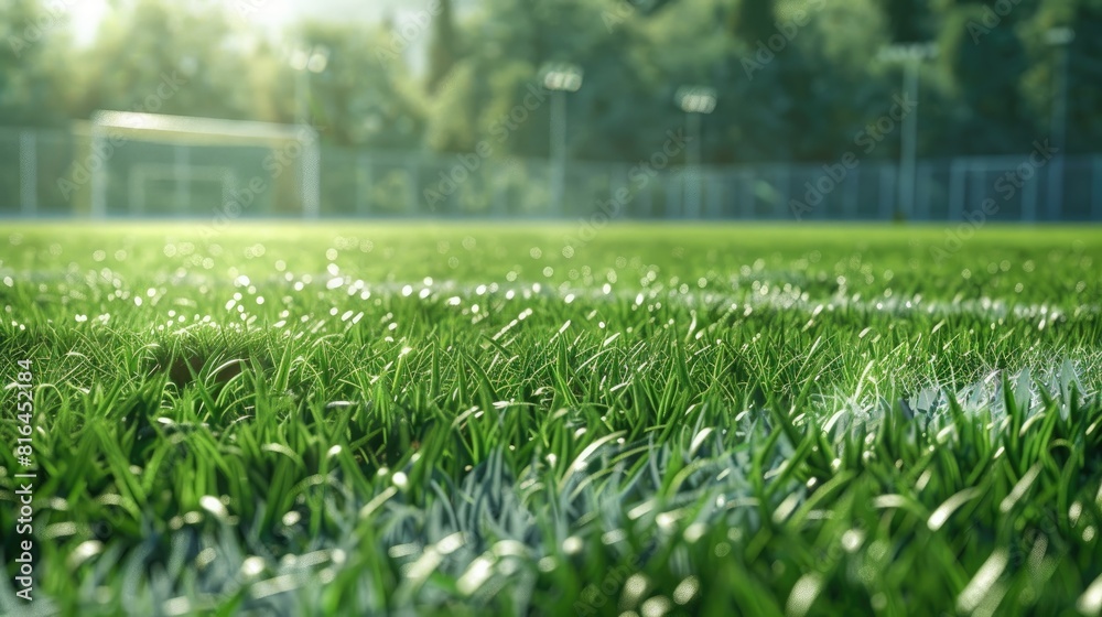 Grass background on a soccer field Stock Photo | Adobe Stock