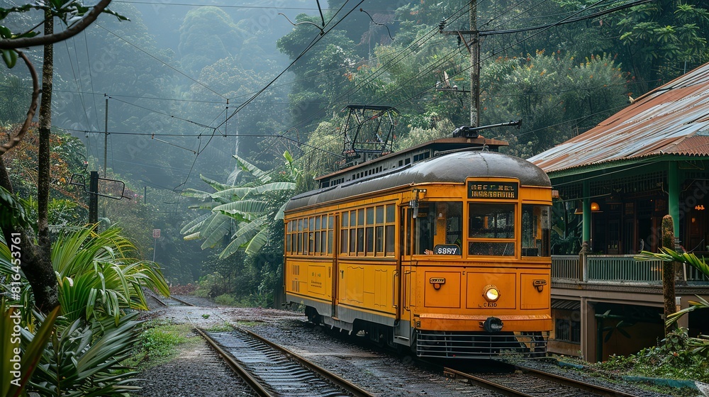 Obraz premium Cultural Cruises: Discovering Indonesia's Rich History on the Classic Tram