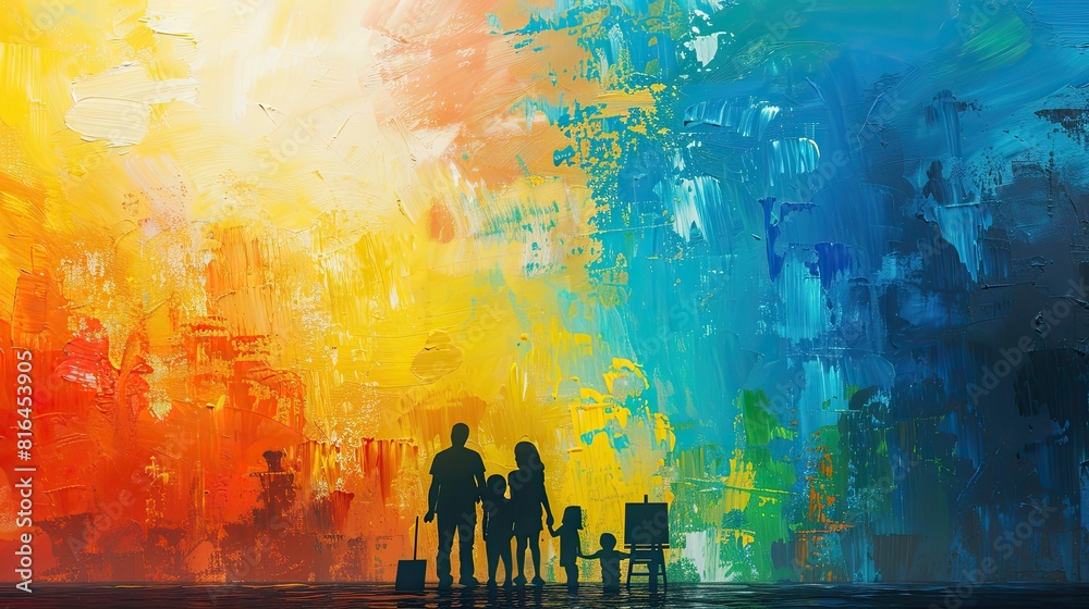 Banner background of International Family Day theme banner design for microstock, no text, and wide copy space Banner background of International Family Day theme banner design for microstock, no text, and wide copy space