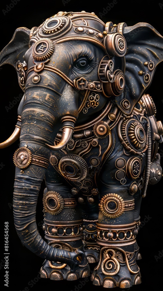 Fototapeta premium Elephant Steampunk Cyborg
