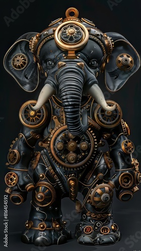 Elephant Steampunk Cyborg