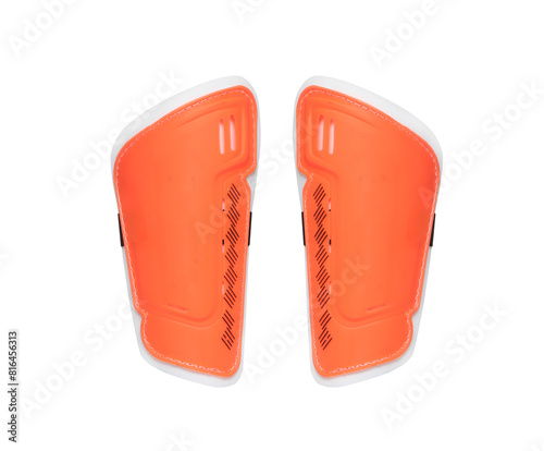 fottball shin guards isolated on white background