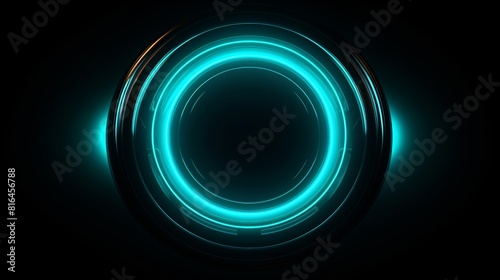 Blue and black glowing circle