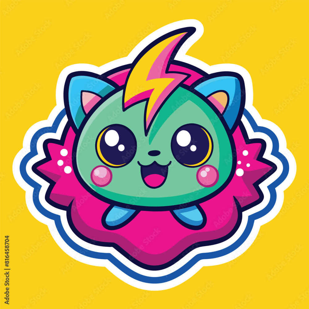 illustration of a cute trending and aesthetic sticker 