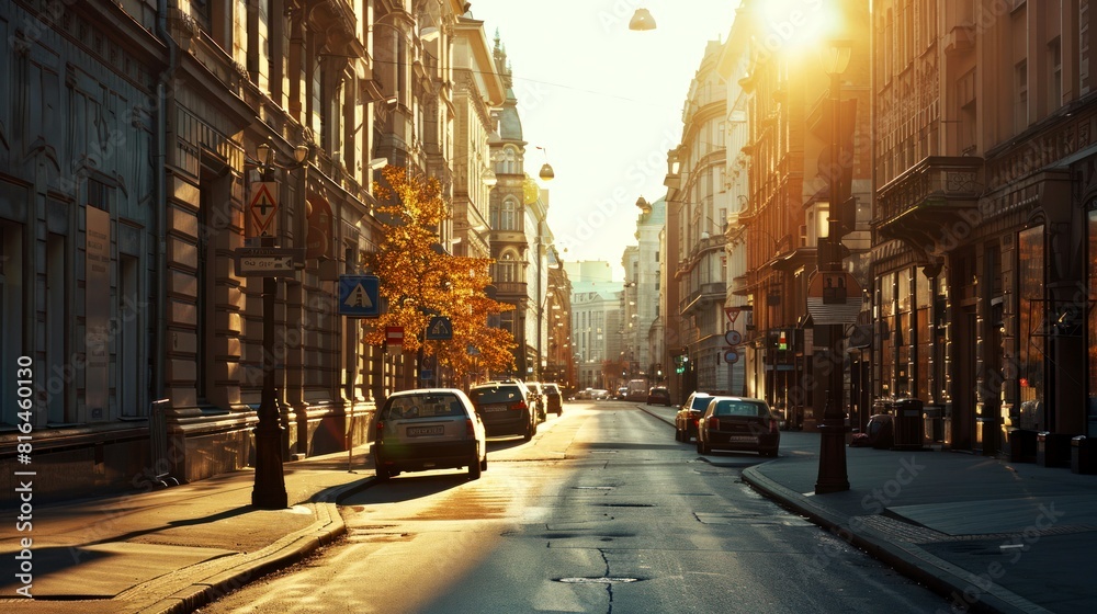 landscape stree of city modern, background landscape stree of city modern, background