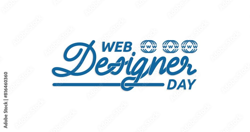 Web Designer Day text animation. Handwritten text calligraphy animated with alpha channel. Great for a nod to the creative minds who design the websites we browse daily. Web Designer Day text animation. Handwritten text calligraphy animated with alpha channel. Great for a nod to the creative minds who design the websites we browse daily.