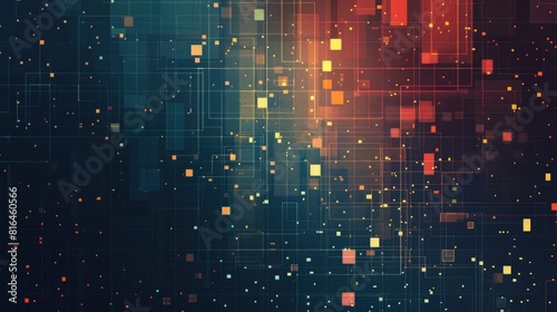 Wallpaper Mural Pixelated background of abstract design Torontodigital.ca