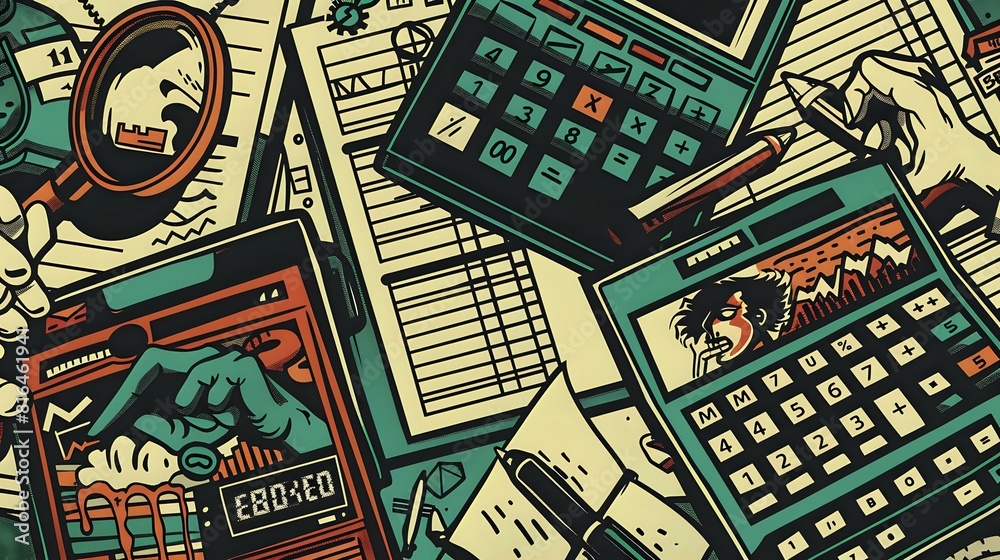 Obraz premium Versatile Accountant with Analytical Work Tools