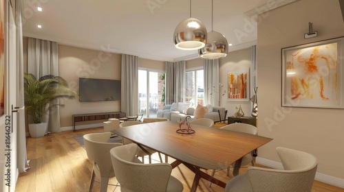 Modern luxury dinning room interior design 