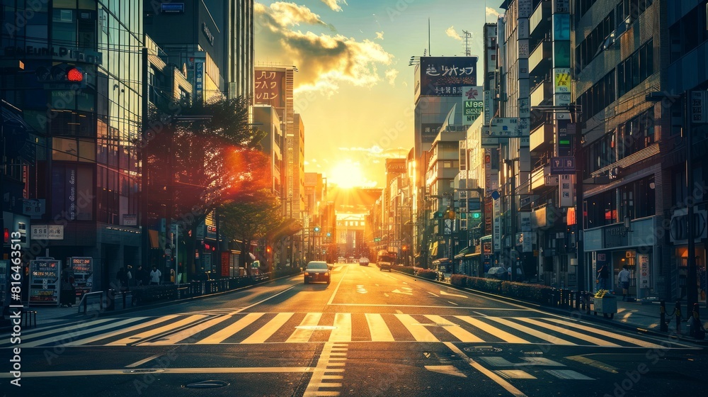 landscape stree of city modern, background landscape stree of city modern, background