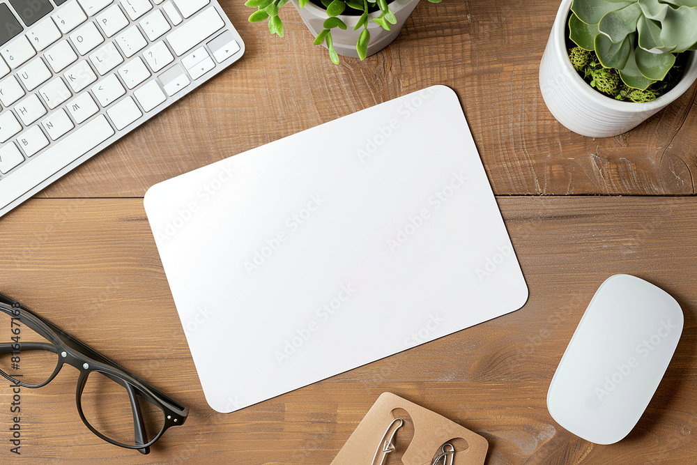 White Mouse Pad Desk Mat Blank Mockup Stock Adobe Stock