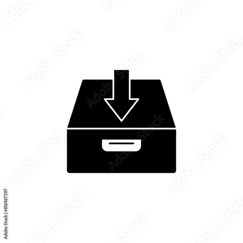drawer concept line icon. Simple element illustration. drawer concept outline symbol design.