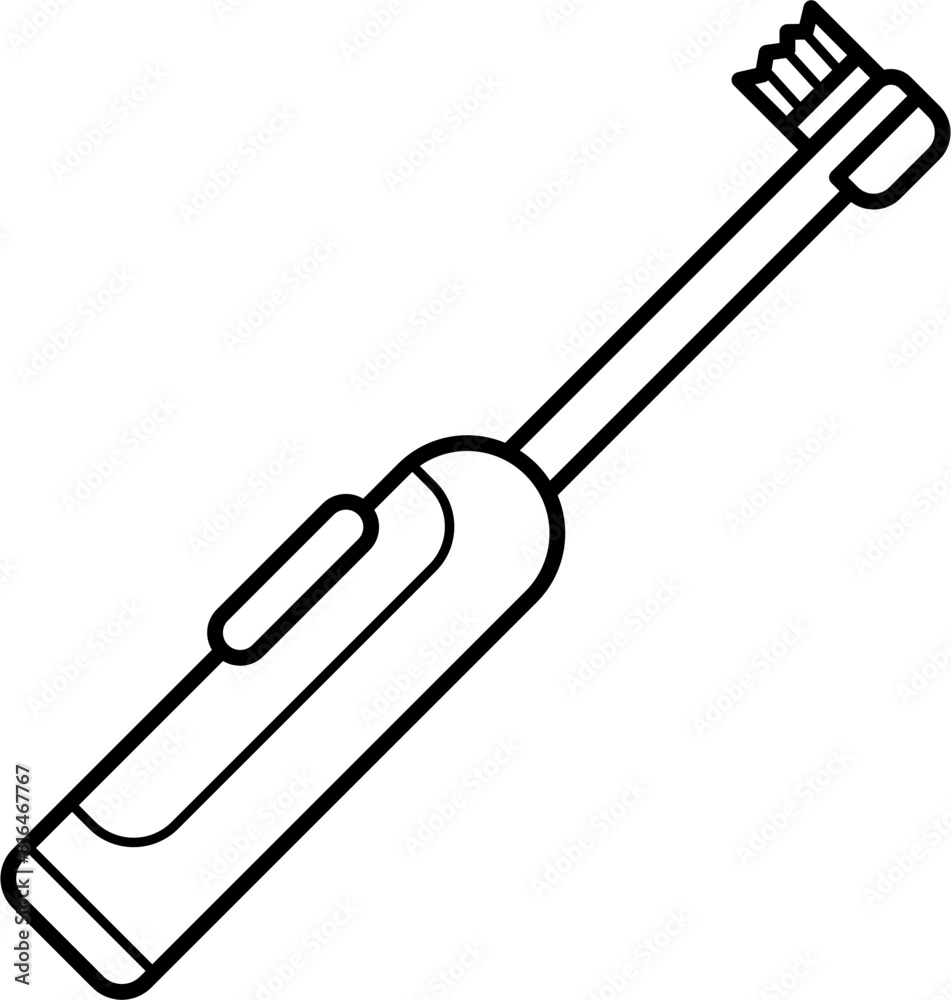 Electric toothbrush icon vector outline Electric toothbrush icon vector outline