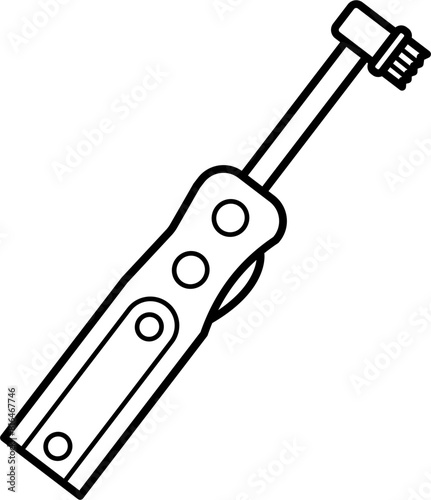 Electric toothbrush icon vector outline
