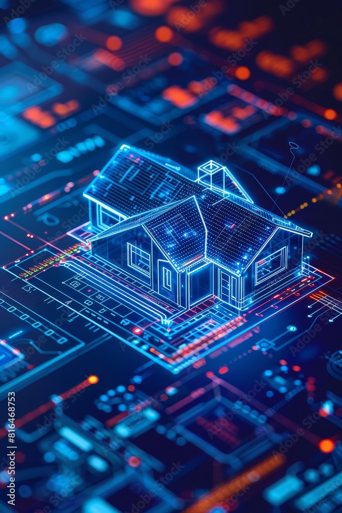 IOT home concept. Building a smart home. Internet of things in a smart home. IOT home concept. Building a smart home. Internet of things in a smart home.