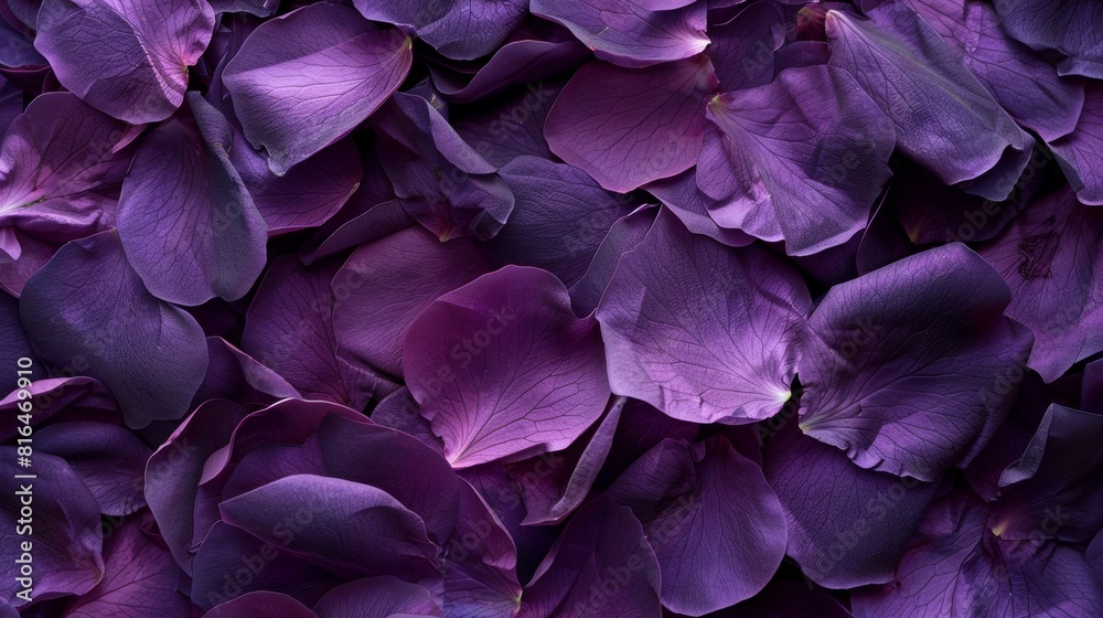 Vibrant purple hydrangea petals close-up