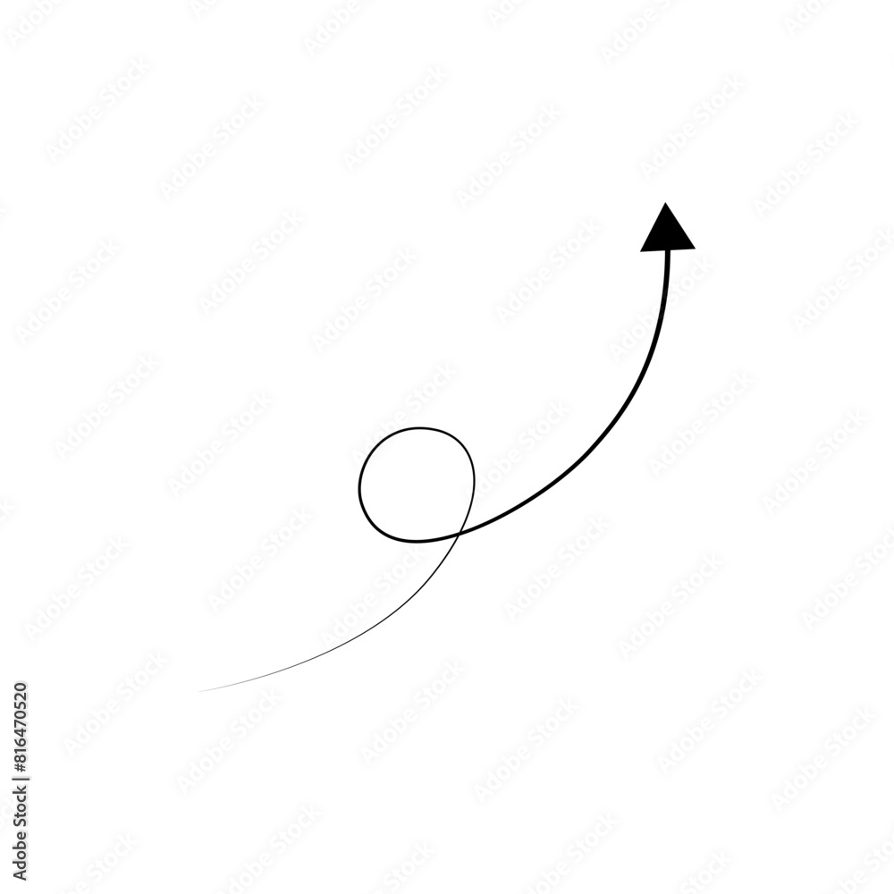 single arrow On a white background, continuous line arrow icon. Vector illustration single arrow On a white background, continuous line arrow icon. Vector illustration