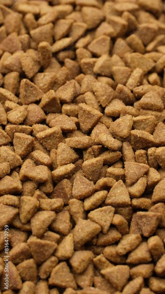 Heap of Dry dog food or cat food, rotation Heap of Dry dog food or cat food, rotation