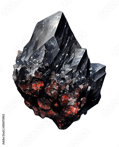 black andradite garnet, semi-precious stone photo