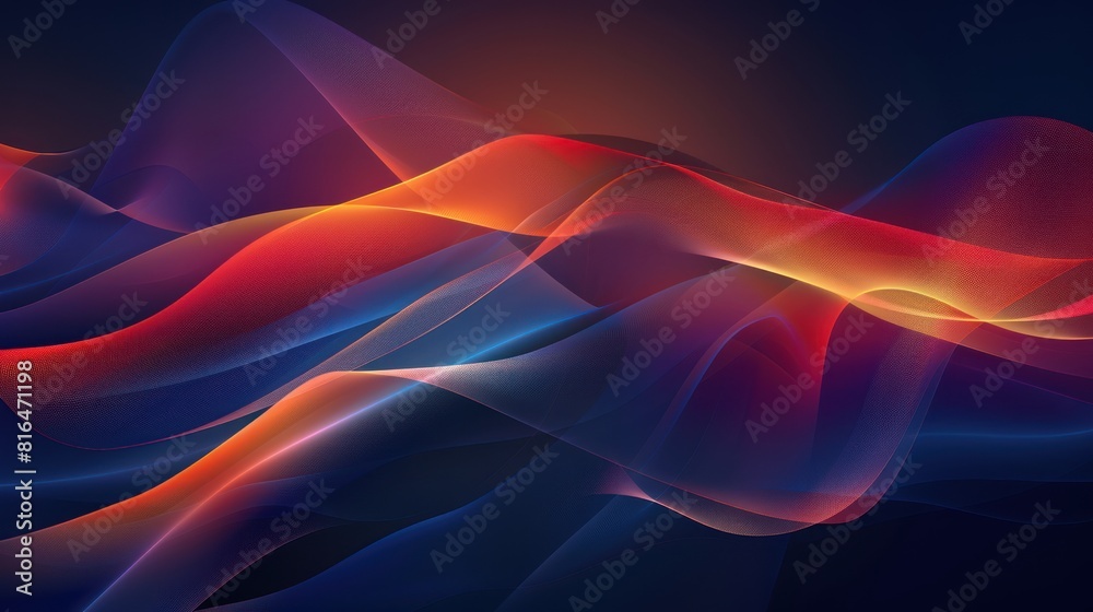 background of colorful light lines and waves, abstract glowing lines. Neon line structure. futuristic. Technology concept.