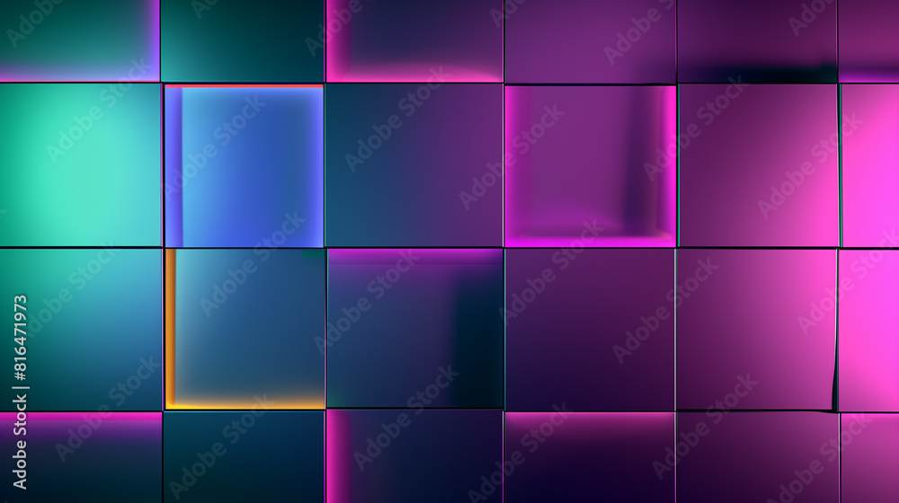 Neon Squares Background. Neon Squares Background.