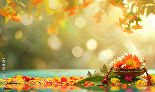 Onam copy space background design photo