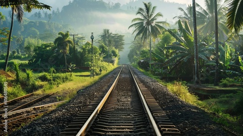 Outdoor photograph capturing the railway system across Java, delineating administrative boundaries photo