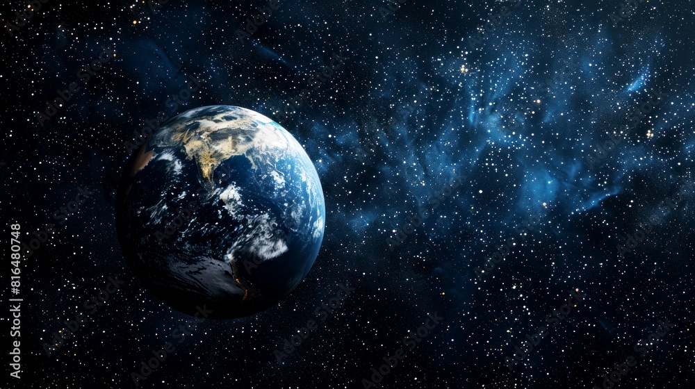 Obraz premium portrait of planet earth horizon in space