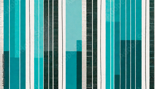 Abstract Geometric Teal Vertical Lined Background Pattern