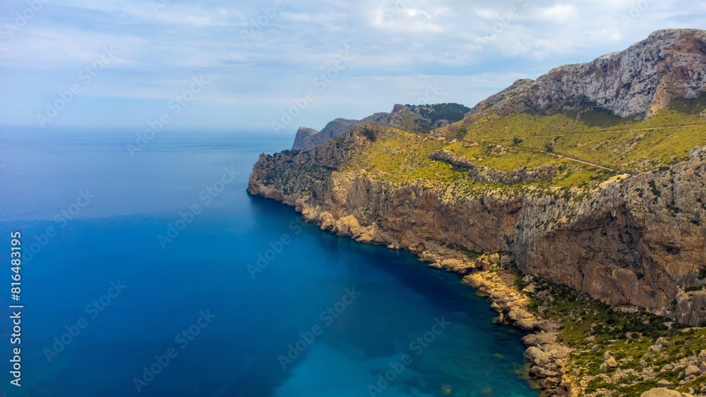 Aerial view on Cap de Formentor, the northernmost point of the island of Mallorca. Aerial view on Cap de Formentor, the northernmost point of the island of Mallorca.